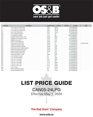 OS&B Canada List Price Guide (Excel) - May 1, 2024