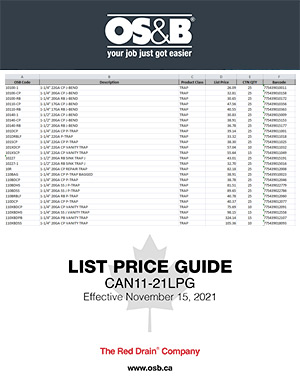 OS&B Canada List Price Guide (Excel)